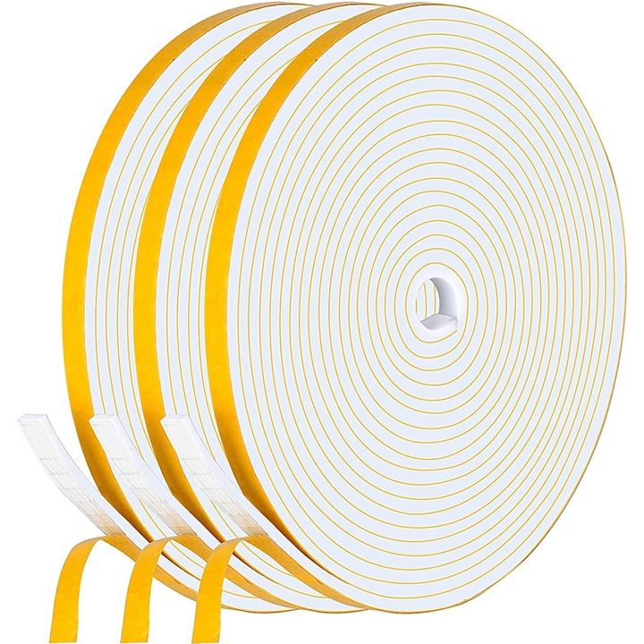 Set Banda Izolatoare pentru Usi, Coroziva, Galben, 10x0.5cm