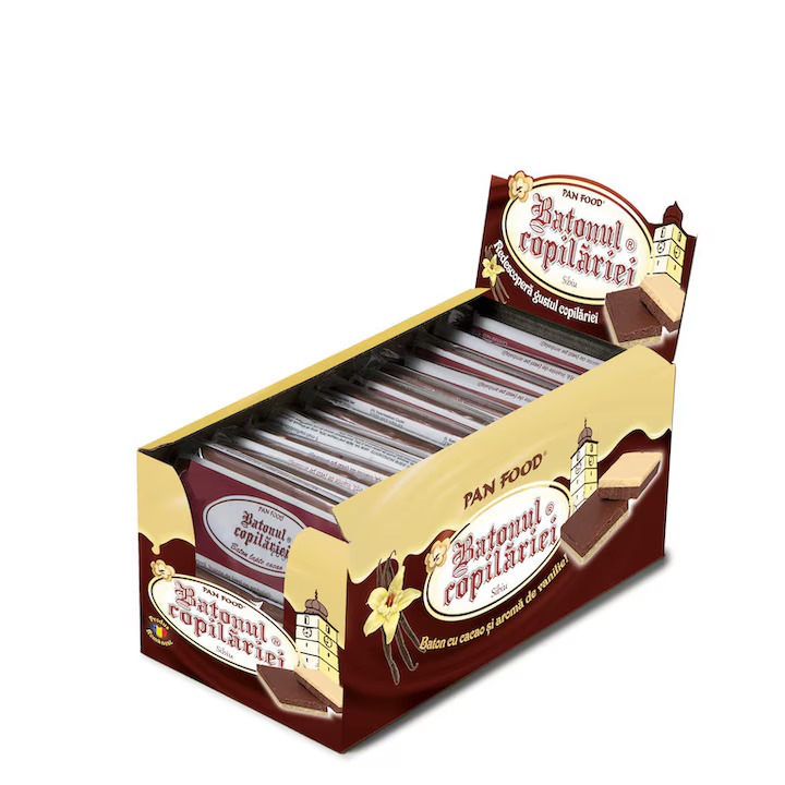 Doboz házi készítésű fekete-fehér csokoládé, Fekete-fehér gyermekkori szelet, 30 x 100 g