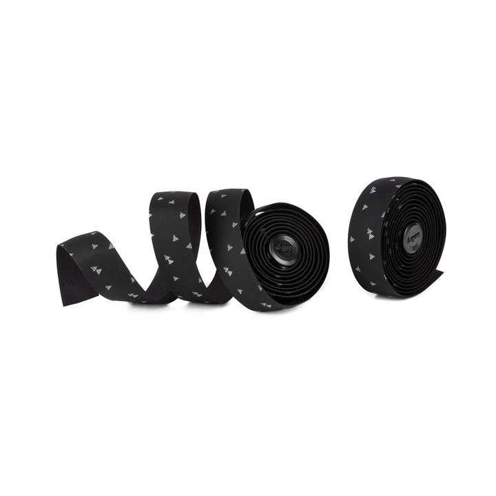 Set Mansoane Bicicleta, Guee, GU-BT13-X3A1-WH Attitude Styled, Antiderapante, Negru Obsidian, 2 buc