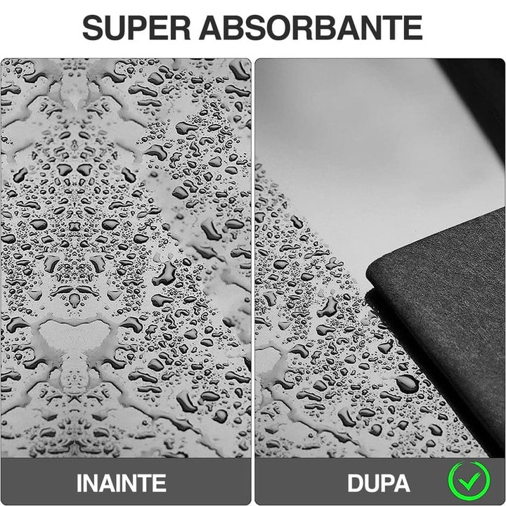 Set 5 Lavete magice pentru curatare fara urme, zgarieturi sau scame, multifunctionala, pentru geamuri, bucatarie, baie, masina, material microfibra, 30X30 cm, culoare gri