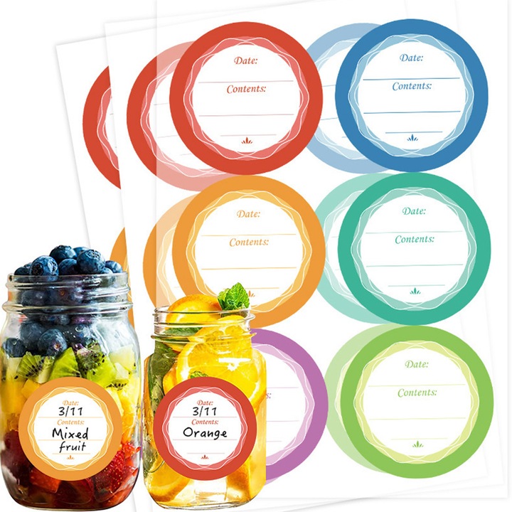 60 szett kerek dátumcímke, 4cm*4cm