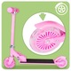 Trotineta pliabila si reglabila cu lumini LED Pink