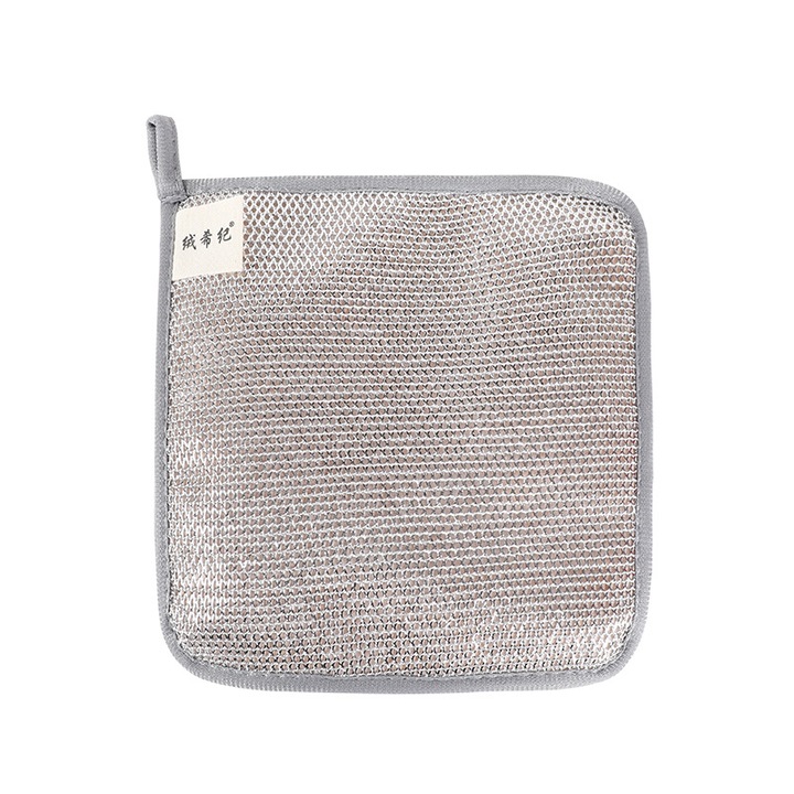 Laveta universala, metalica, argintiu, 20x20cm