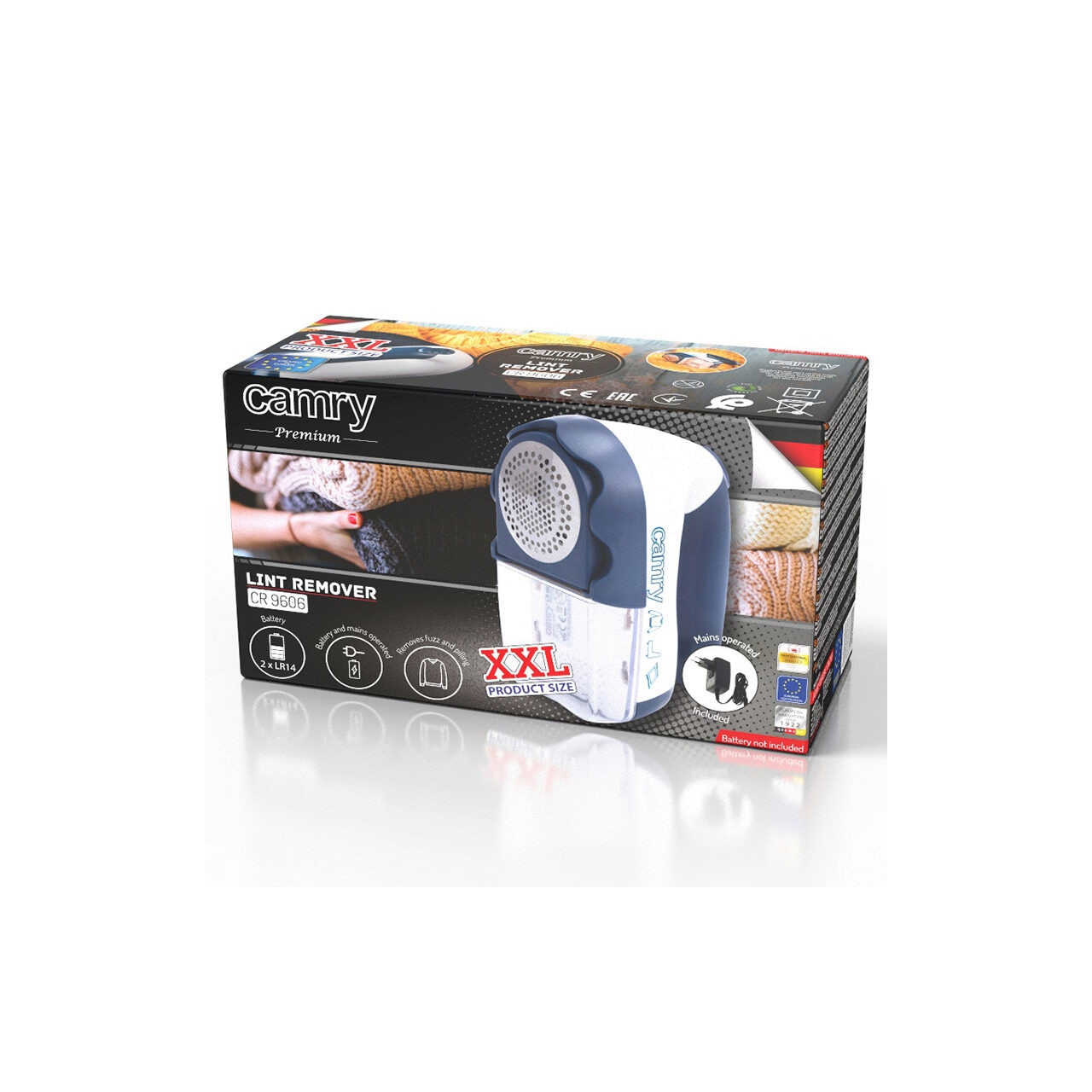 Aparat de curatat scame, capacitate 90 ml, 3 W, alimentare baterii sau retea