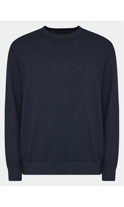 Férfi pulóver, Sisley, 812133, sötétkék, pamut