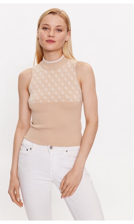Pulover dama, Guess, 883301, Bej, Viscoza