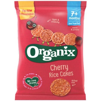 Rondele din orez expandat Bio Organix cu Cirese, 50 g, de la 7 luni Rondele din orez expandat Bio Organix cu Cirese, 50 g, de la 7 luni