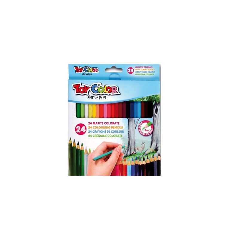 Set 24 Creioane colorate Toy Color