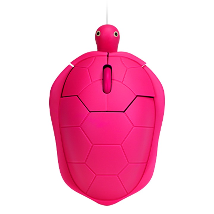 Mouse ergonomic, design broasca testoasa, rosu, 12x7.7x3.5cm