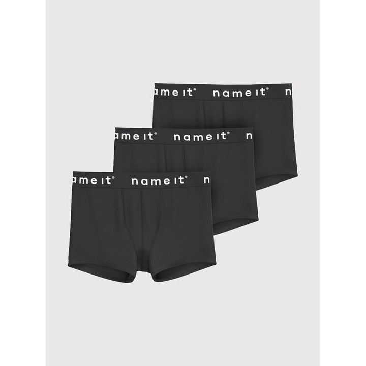 Комплект от 3 чифта детски боксерки, NAME IT, 030608, Черни, Памук, 116 СМ