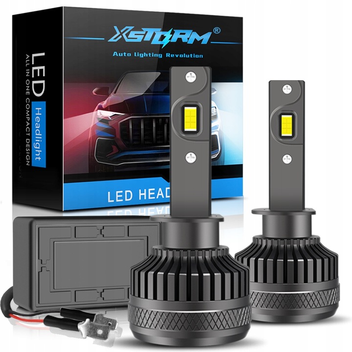 LED крушки H1, XStorm R45, 130W, 30000lm, CANBUS, мощни, ретрофит, 2 бр