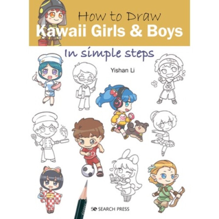 How To Draw Kawaii Girls And Boys In Simple Steps - Yishan Li