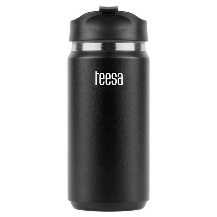 Termos Inox/Plastic, 350 ml, Negru