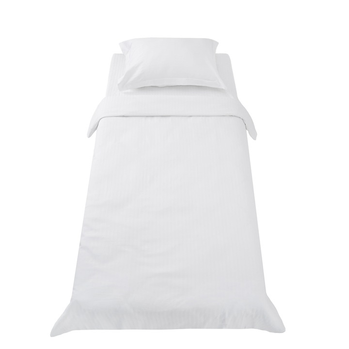 Спален комплект Heinner Home Damascus, 1 човек, 150 GSM, 250 TC, Сатенени райета 1 см, Чаршаф 150 х 240 см, Плик за завивка 150 х 210 см, 1 Калъфка 50 х 70 см