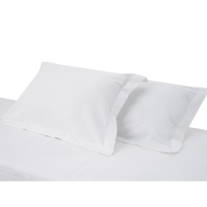 Комплект 2 калъфки за възглавница Heinner Home Damask, 100% памук, 150 GSM, 250 TC, Сатенени райета 1 см, 50 х 70 см