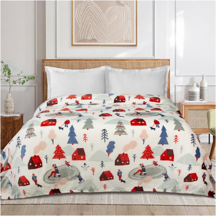 Patura fleece Heinner Home Town, 150 x 200 cm, 250 GSM, 100% poliester