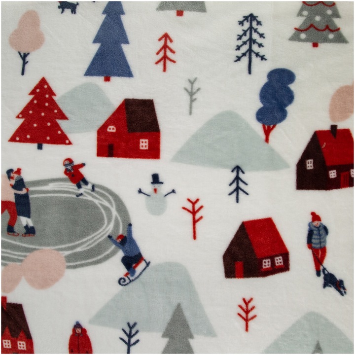 Patura fleece Heinner Home Town, 200 x 220 cm, 250 GSM, 100% poliester