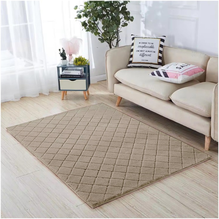 Covor dreptunghiular blanita Heinner Home Lavi, 200 x 300 cm, 1550 g/m², 100% Poliester, bej
