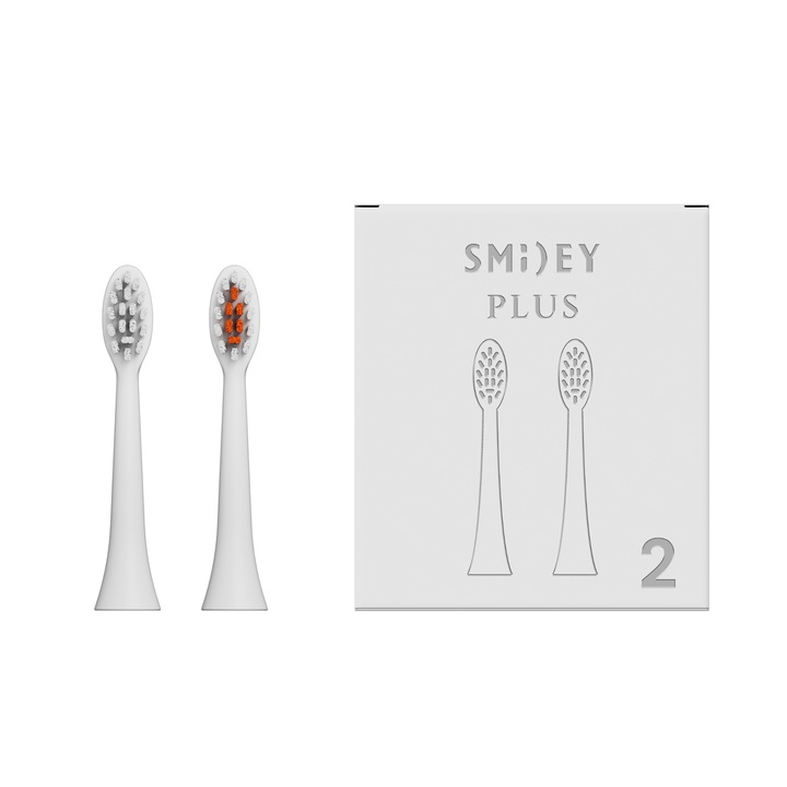 Sonic fogkefe tartalék, Smiley Plus, fehér, 2 db