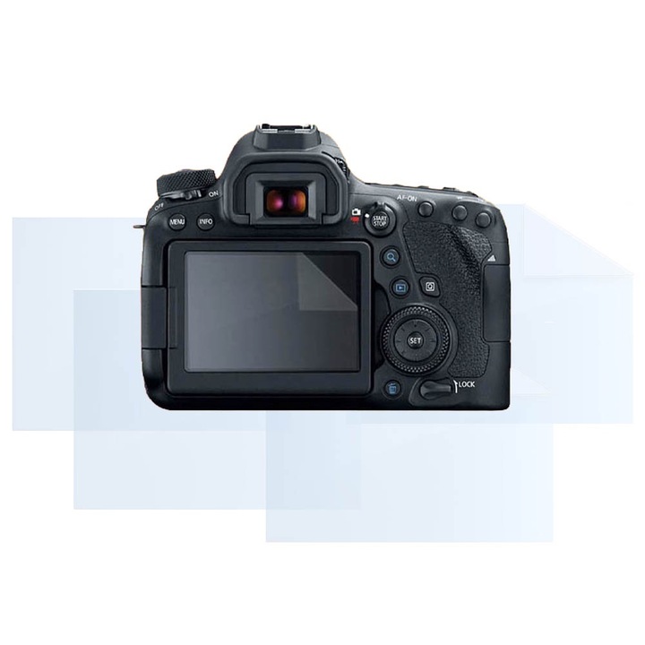 Fóliakészlet Canon EOS 6D, FONIX LENS DEFENSE, 4 szilikon képernyőfólia, ütésálló, karcmentes, regenerálható, tartós, időjárásálló, átlátszó