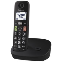 Telefon Fix fara fir pentru batrani Panasonic KX-TGU110FXB, DECT, negru