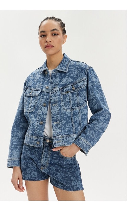 Geaca dama, Lee, 592806, Albastru, Bumbac