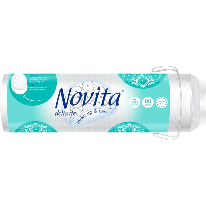 Dischete demachiante delicate, 80 buc, Novita