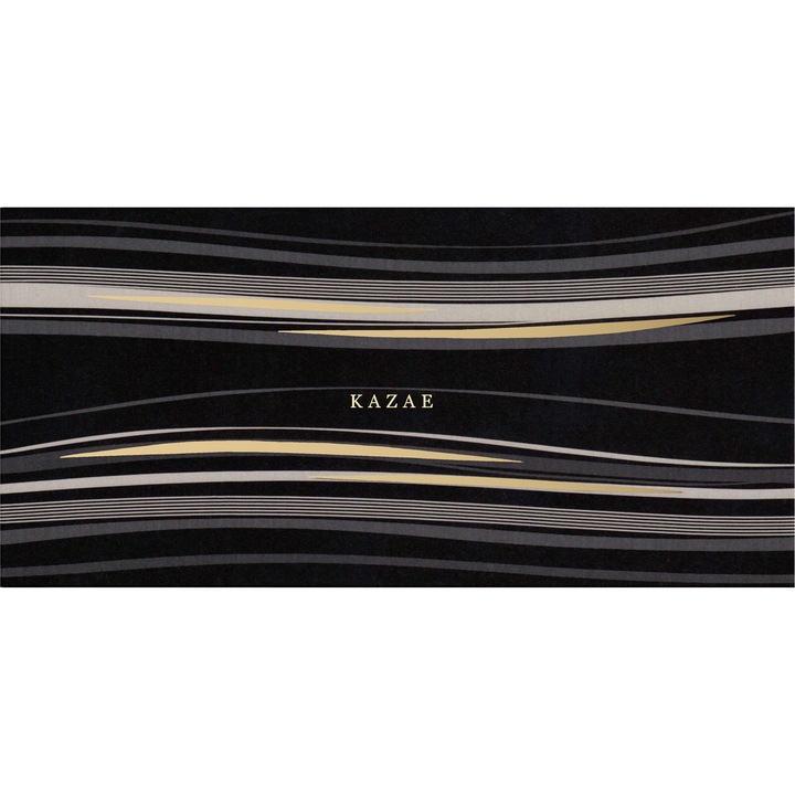 Blocnotes 180 x 85 mm Nakabayashi Kazae Memo Pad Black - Ivory Lined 8 mm, dictando - 80 foi, 75 g/mp