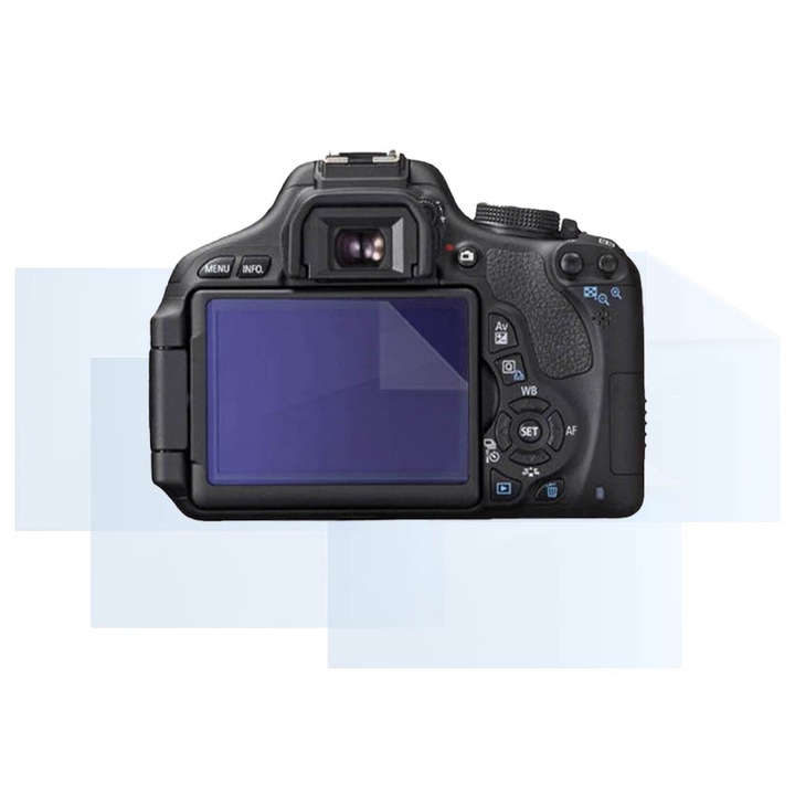 Fóliakészlet Canon EOS 600D-hez, FONIX LENS DEFENSE, 4 szilikon képernyőfólia, ütésálló, karcmentes, regenerálható, tartós, időjárásálló, átlátszó