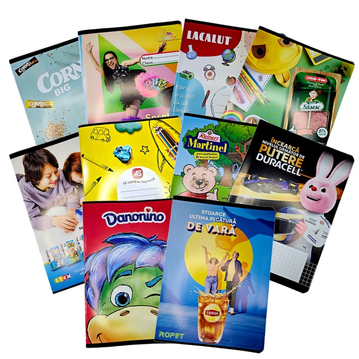 Set Caiet matematica A5, 40 file, coperta policromie, 10buc