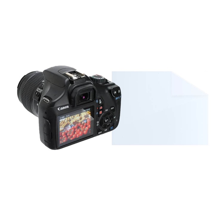 Fóliakészlet Canon EOS 1100D-hez, FONIX LENS DEFENSE, 1 szilikonfólia képernyőhöz, ütésálló, karcolásgátló, regenerálható, tartós, időjárásálló, átlátszó
