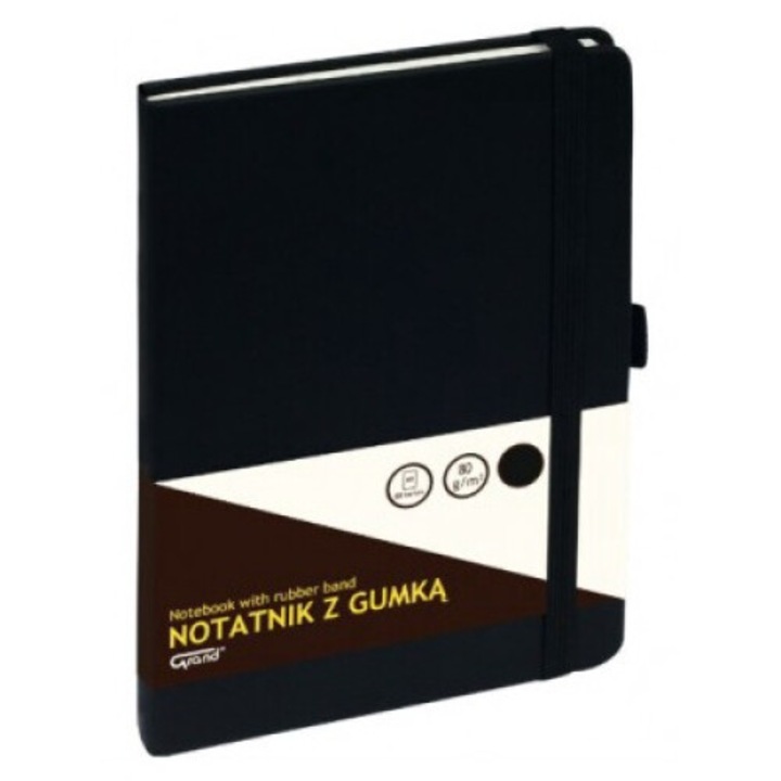 Jegyzetfüzet, Netuno, A5, 80 lap, Matematika, Tűzött, Fekete