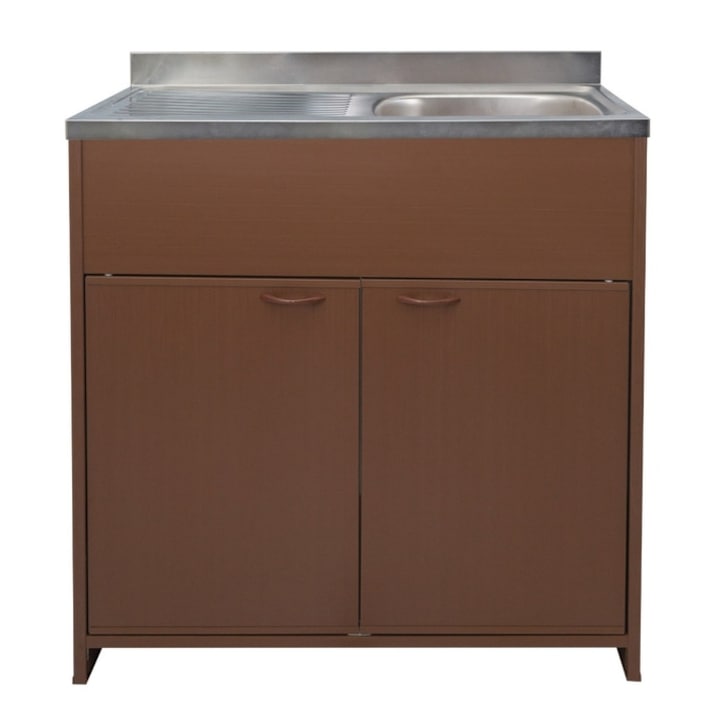 Masca chiuveta bucatarie Crina, PVC, cires, 80 x 50 x 82 cm