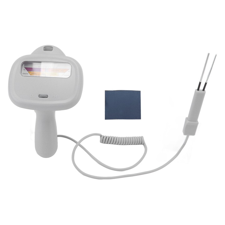 Víztesztelő, KkvoGmle, Műanyag, Úszómedencékhez, Hordozható, Könnyen leolvasható, pH és klór, Fehér