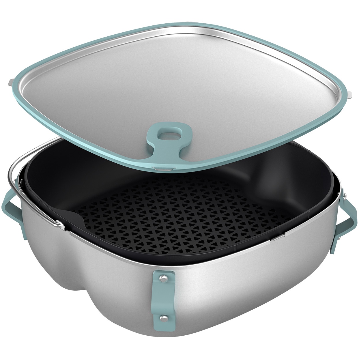 Accesoriu pentru Airfryer Philips HD9960/00, Set 2-in-1 gatit cu aburi si prajire rapida, compatibil cu gama Airfryer Seria 7000 HD9880, HD9275, HD9276