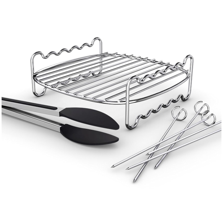 Аксесоар за Airfryer Philips HD9920/00, Комплект за готвене на две нива, Съвместим с гамата Airfryer HD9270, HD9280, NA230, NA231, NA331, NA332, NA352