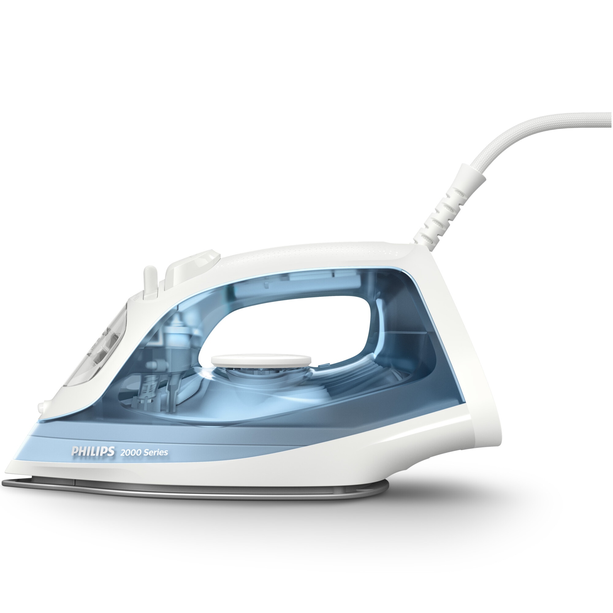 Fier de calcat Philips DST2010/90 Seria 2000, 2000W (240V), debit de abur 25g/min si jet de abur 100g/min, talpa Non Stick, sistem anti-picurare, Calc Clean, capacitate rezervor 25