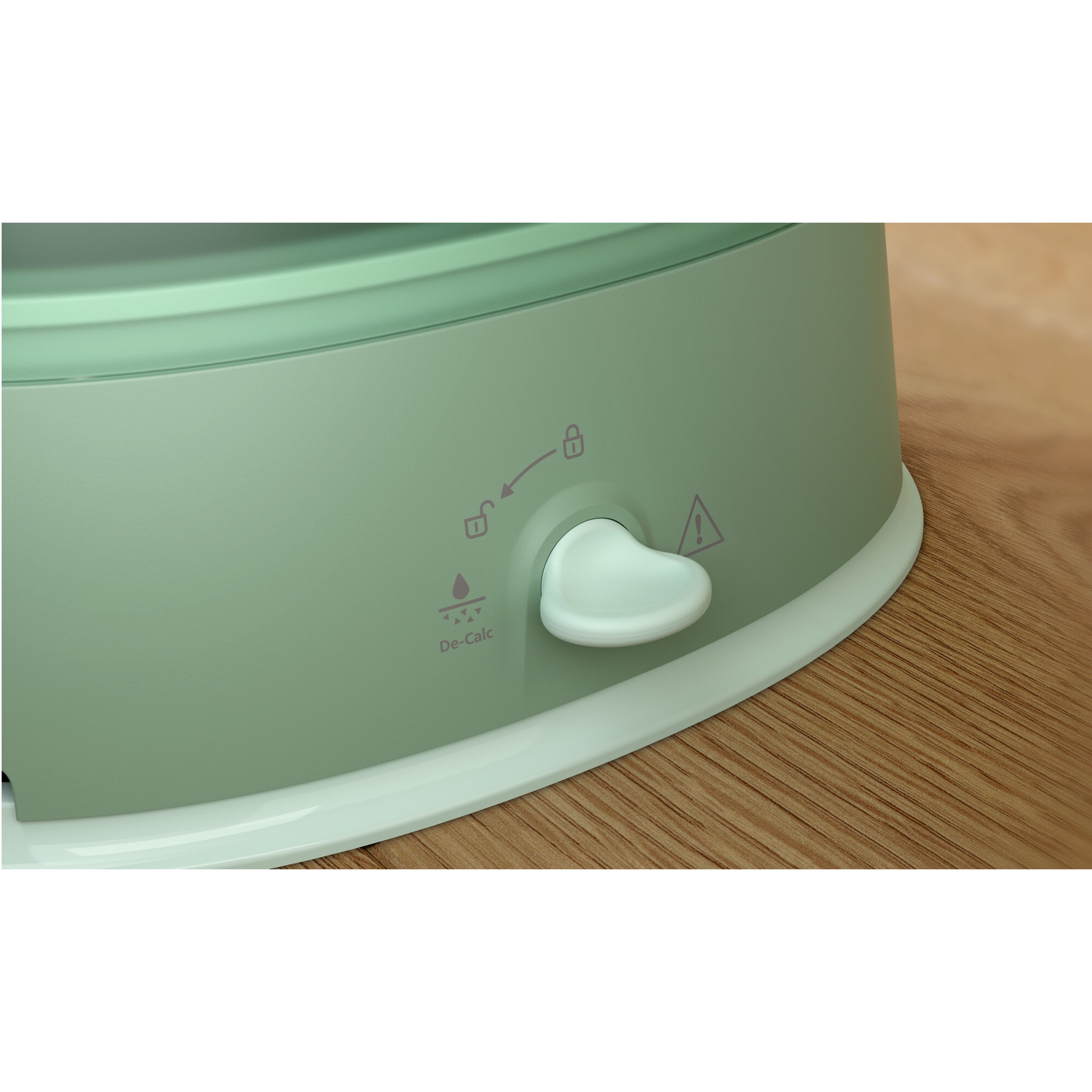 Aparat de calcat vertical cu picior Philips STE1010/70, picior ajustabil pe inaltime, putere 1600W (240V), 2 setari pentru abur, debit abur 35g/min, manusa, capacitate rezervor 1.8L, verde
