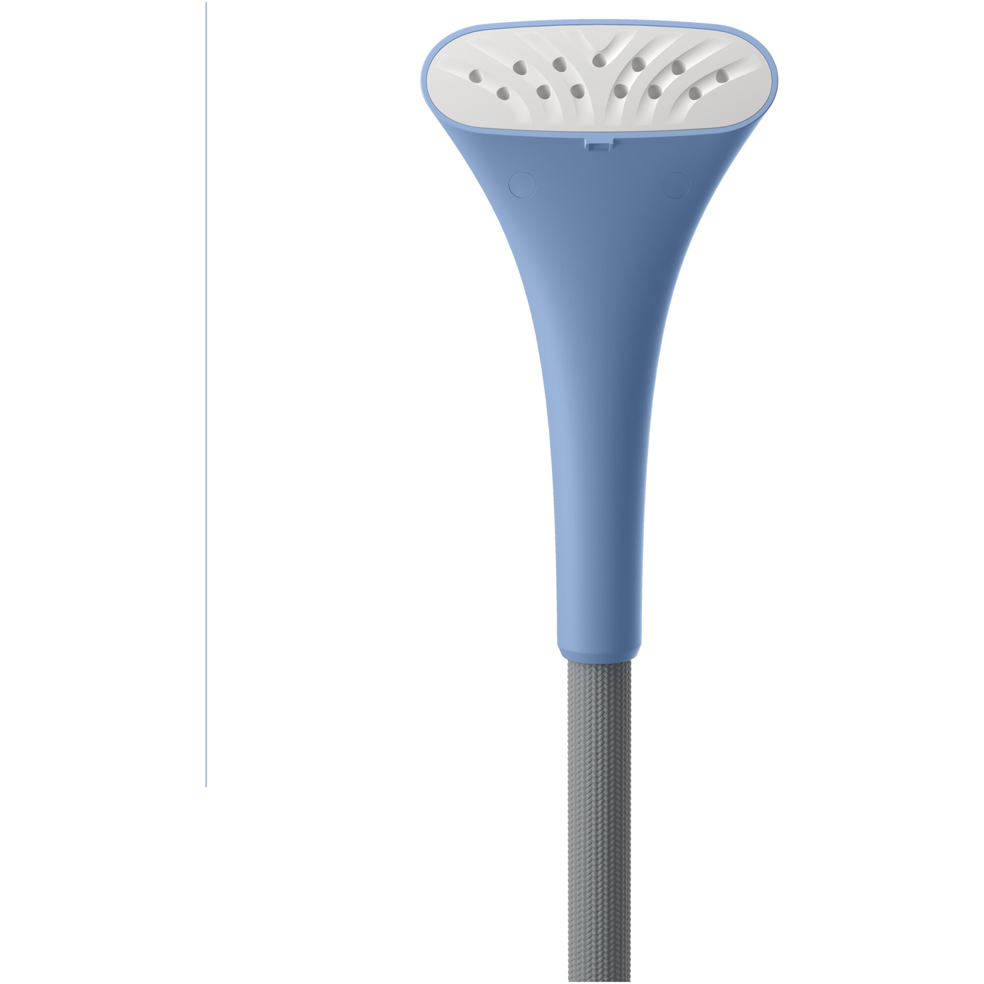 Aparat de calcat vertical cu picior Philips STE1030/20, (2 stalpi susținere) ajustabil pe inalțime, 1800W (240V), capacitate rezervor 1.8L, 3 setari pentru abur, StyleMat, manusa, perie, umeras integrat, albastru