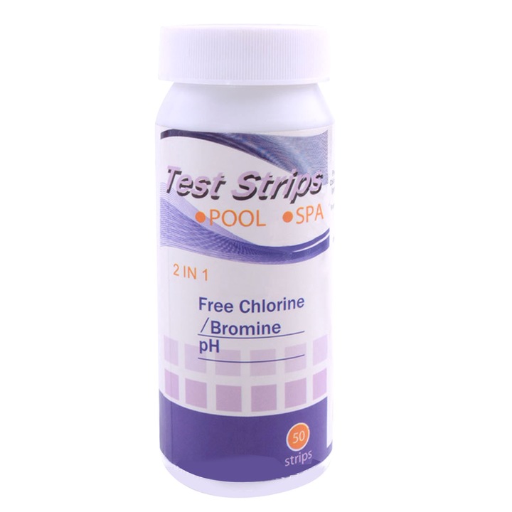 Tesztcsík akváriumokhoz, medencékhez, Jormftte, 50 darab, pH, összkeménység, könnyen használható