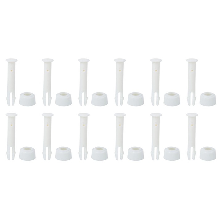 12 darabos medence illesztőcsap készlet, KkvoGmle, műanyag, 2,16 hüvelyk, kupakkal