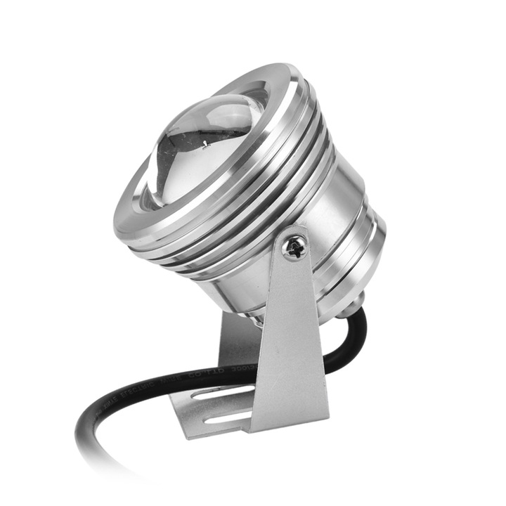 LED подводна лампа, KkvoGmle, RGB алуминий, 12V, 10W, сребриста