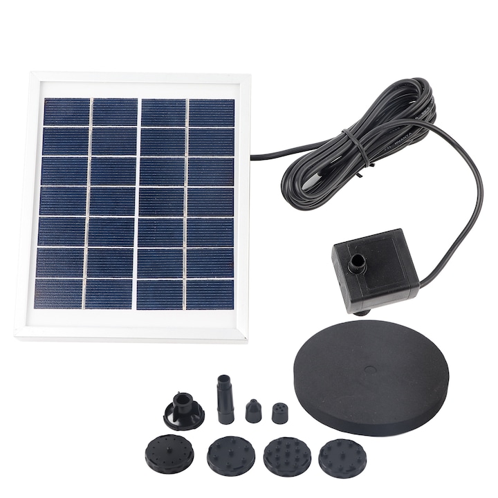 Соларна водна помпа KkvoGmle 150L/h 50-120cm за градината пълен комплект