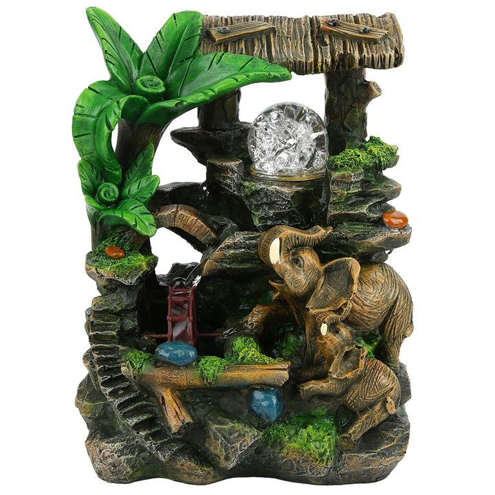 Настолен фонтан от смола, KkvoGmle, уникална форма, декоративен, 220V-240V, за офис, дом, кафе