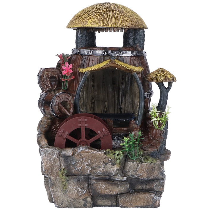 Декоративен настолен фонтан с течаща вода, KkvoGmle, елегантен дизайн, издръжлив материал, 220-240V