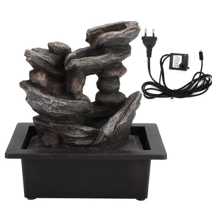 LED декоративен фонтан за офис, KkvoGmle, уникална форма, 220V