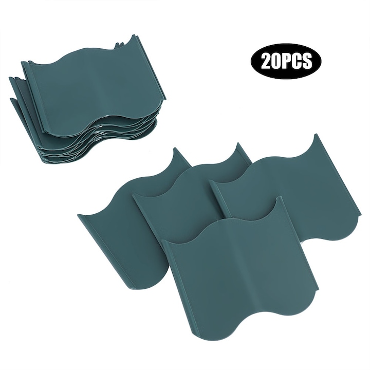 Комплект 20 дъски за мини огради, KkvoGmle, градинска декорация, полипропилен