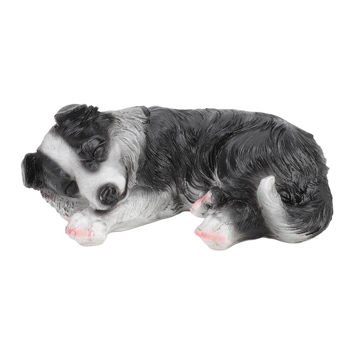 Statuie Border Collie din rasina sintetica, AMRINUGL 20x12x8cm, decor pentru gradina