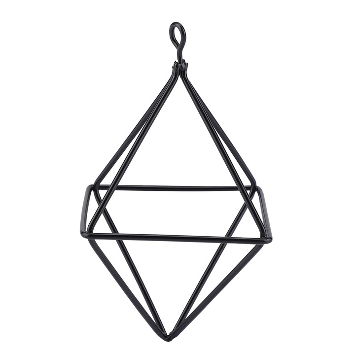 Geometrikus légnövénytartó nadrághoz, divatos virágokhoz, broméliákhoz, függő tartóhoz, lakásdekorációhoz, fekete