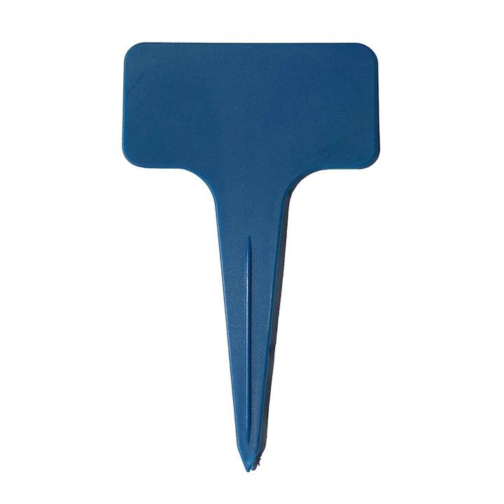 20 db T típusú növénymatrica Színes rozsdamentes műanyag növénycímkék kertészethez, gyephez, háztartáshoz, kék